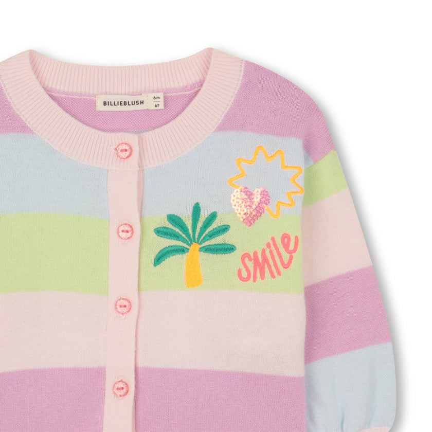 Multicolored Pastel Stripe Cardigan