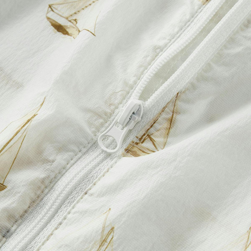 Sailboat Melody Hooded Sun Shield Windbreaker Jacket