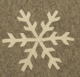 Gray Hand Felted Wool Christmas Table Runner - Snowflakes - 16"x44" Arcadia Home