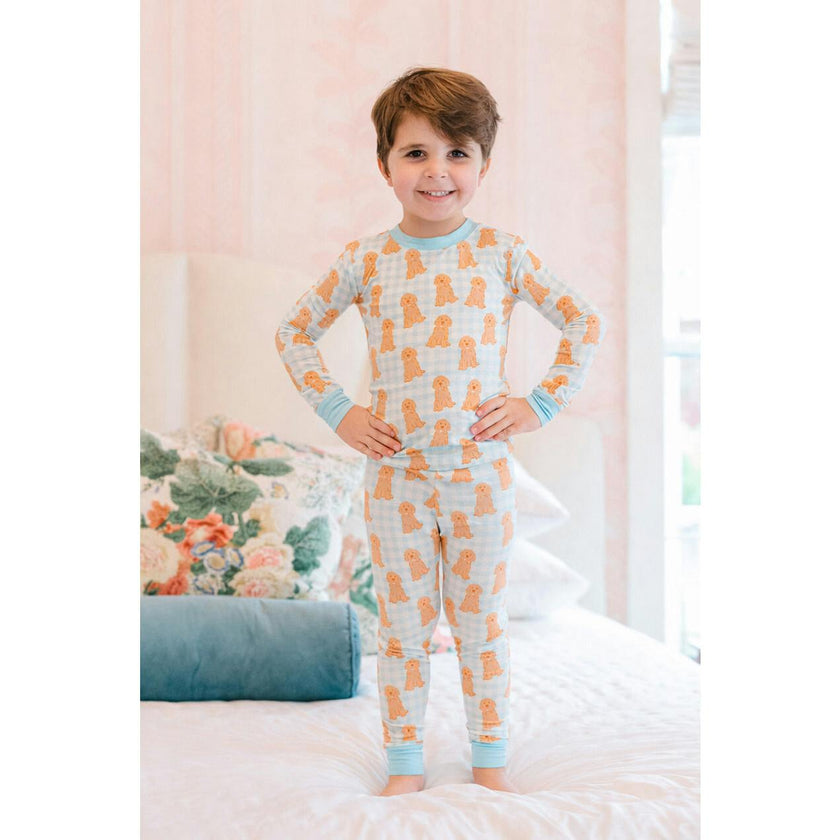 Blue Goldendoodle Bamboo PJ Set