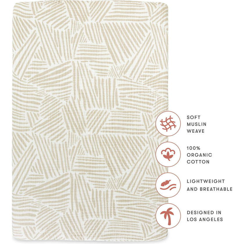 Organic Muslin Cotton Mini Crib Sheet