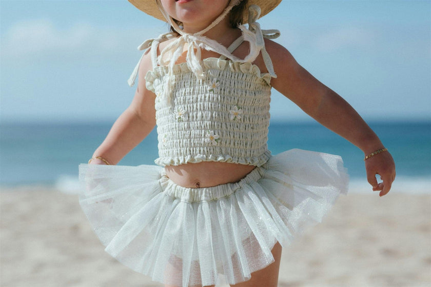 Daisies Tutu - Seafoam