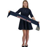 Gabriela Circle Checkered Elastic Waist Skirt Dress, Navy