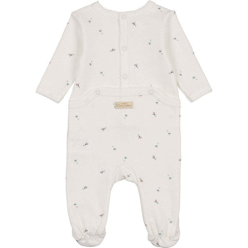 Plush Print Footie & Hat Set