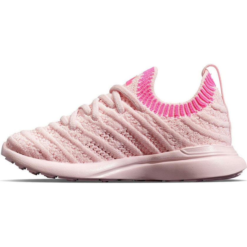 Kid's TechLoom Wave Bleached Pink / Fusion Pink / Ribbed, Pink