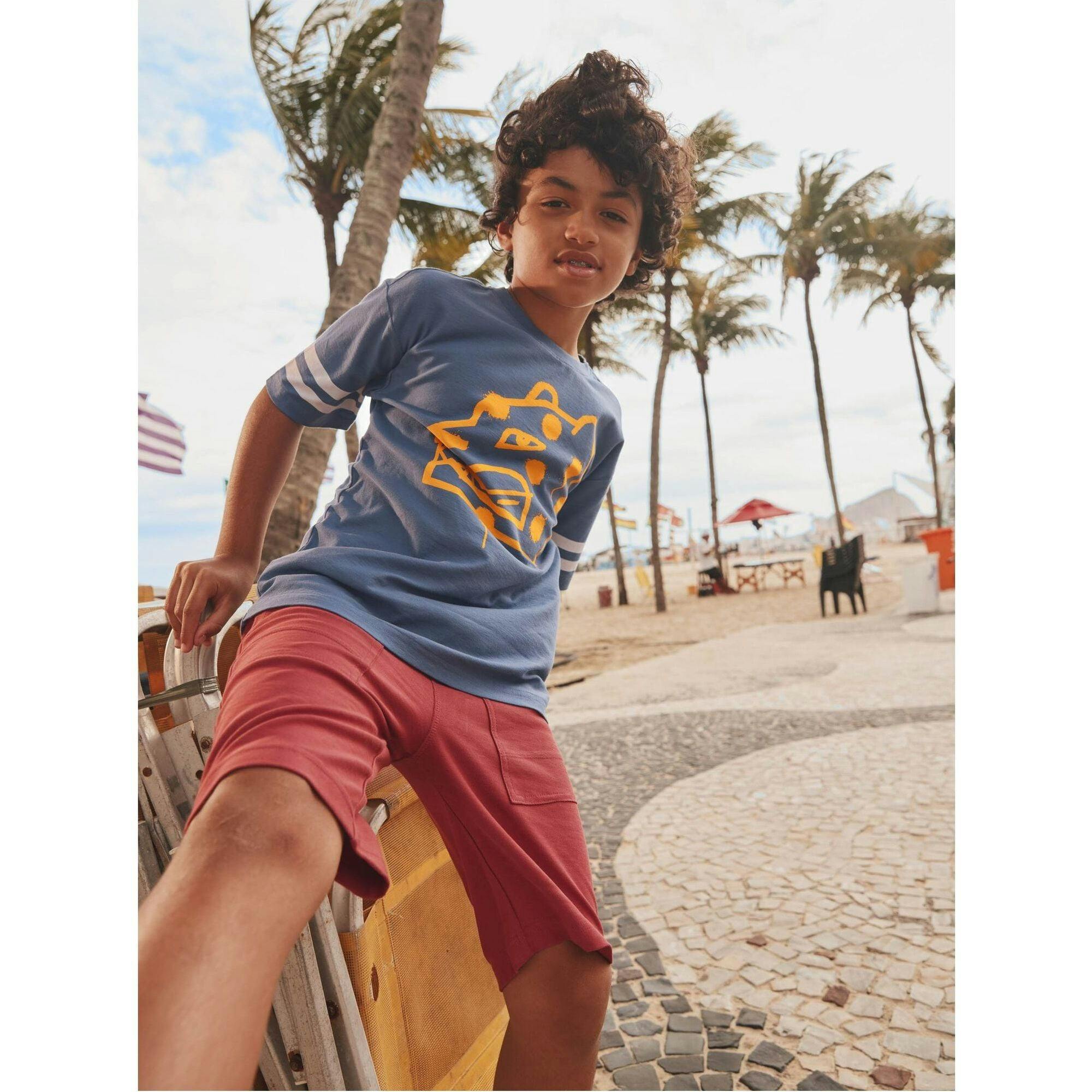 Graffiti Jaguar Sporty Tee, Blue