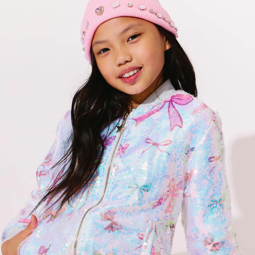 Sequin Bow Bomber
