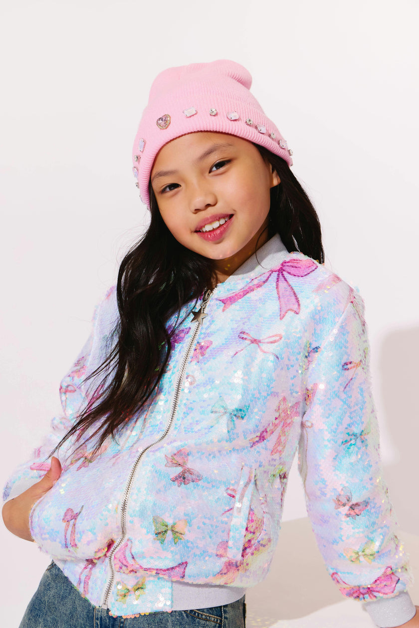 Sequin Bow Bomber