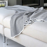 Cotton Sustainable Knit Throw Blanket - Herringbone