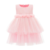 Light Pink Amarielle Floral Waist Tulle Dress