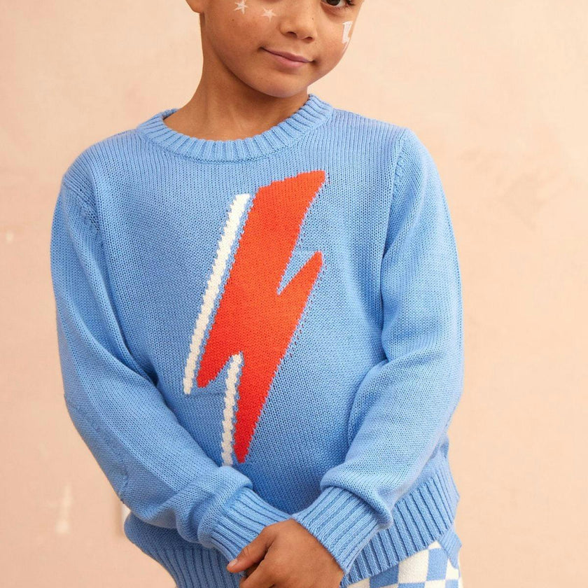 Lightning Bolt Jumper | Azure