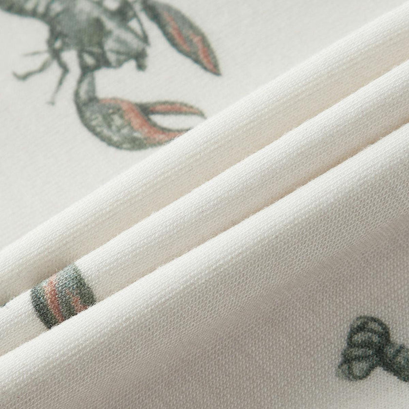 Mint Lobster Luxe Stretch Kerchief Bib