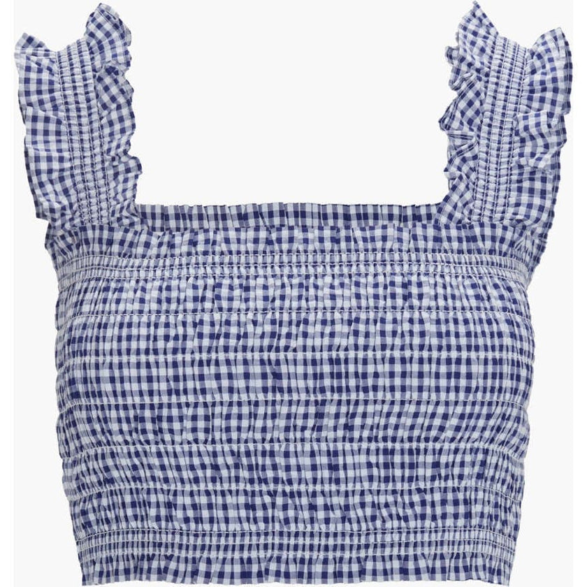 The Azalea Nap Top - Navy Gingham