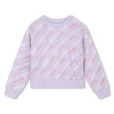 KENZO KIDS Lilac Logo Stripe Sweatshirt