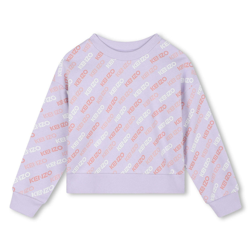 KENZO KIDS Lilac Logo Stripe Sweatshirt