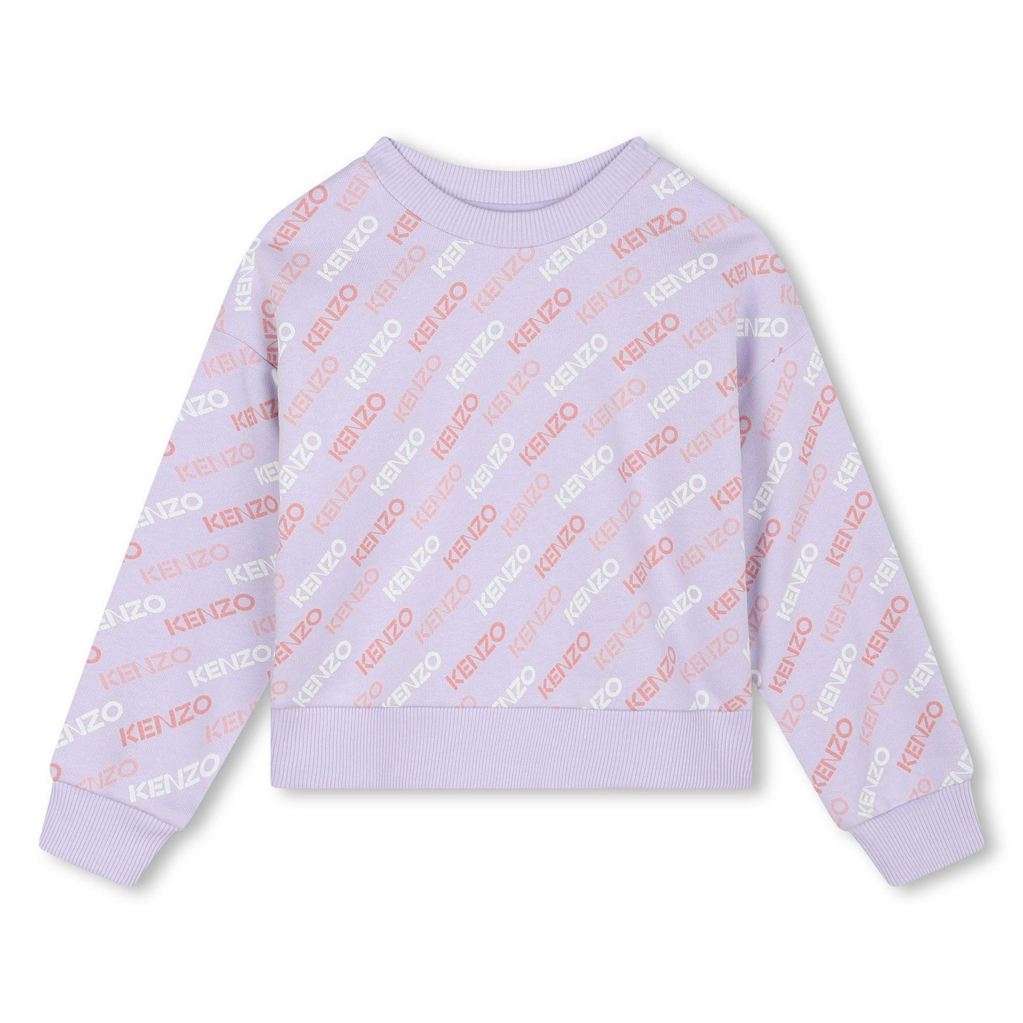 KENZO KIDS Lilac Logo Stripe Sweatshirt