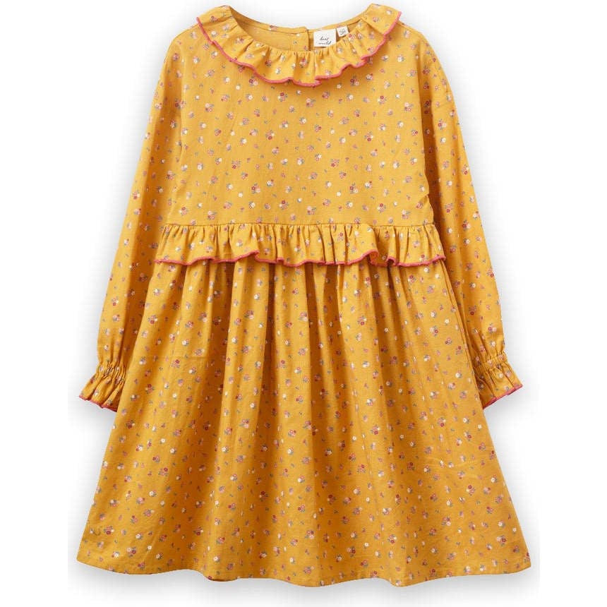 Ruffle Collar Long Sleeve Dress