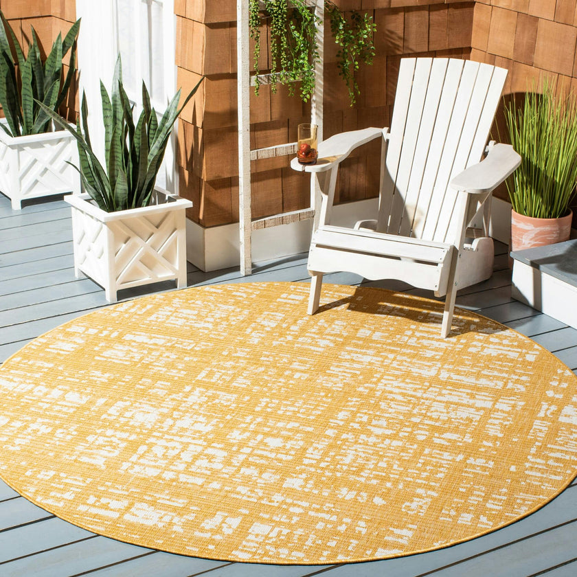 Courtyard Phoebe Indoor/Outdoor Rug, Yellow