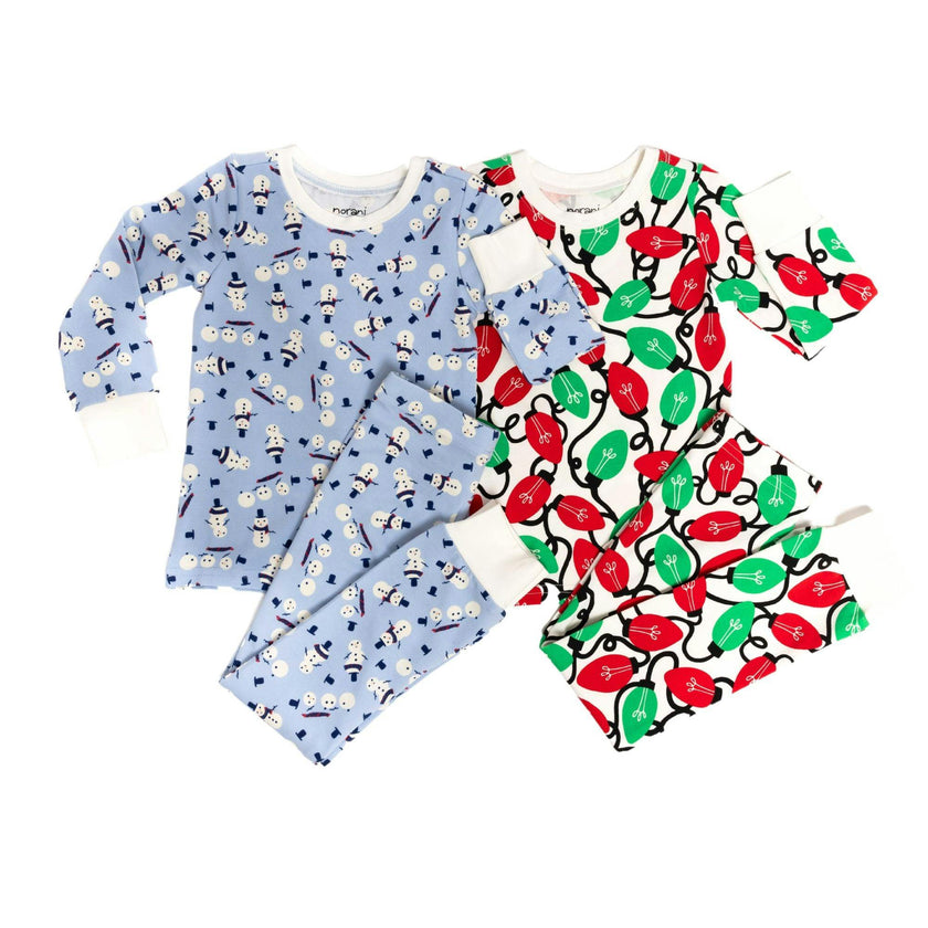 Organic Kids Pajamas - Holiday Lights