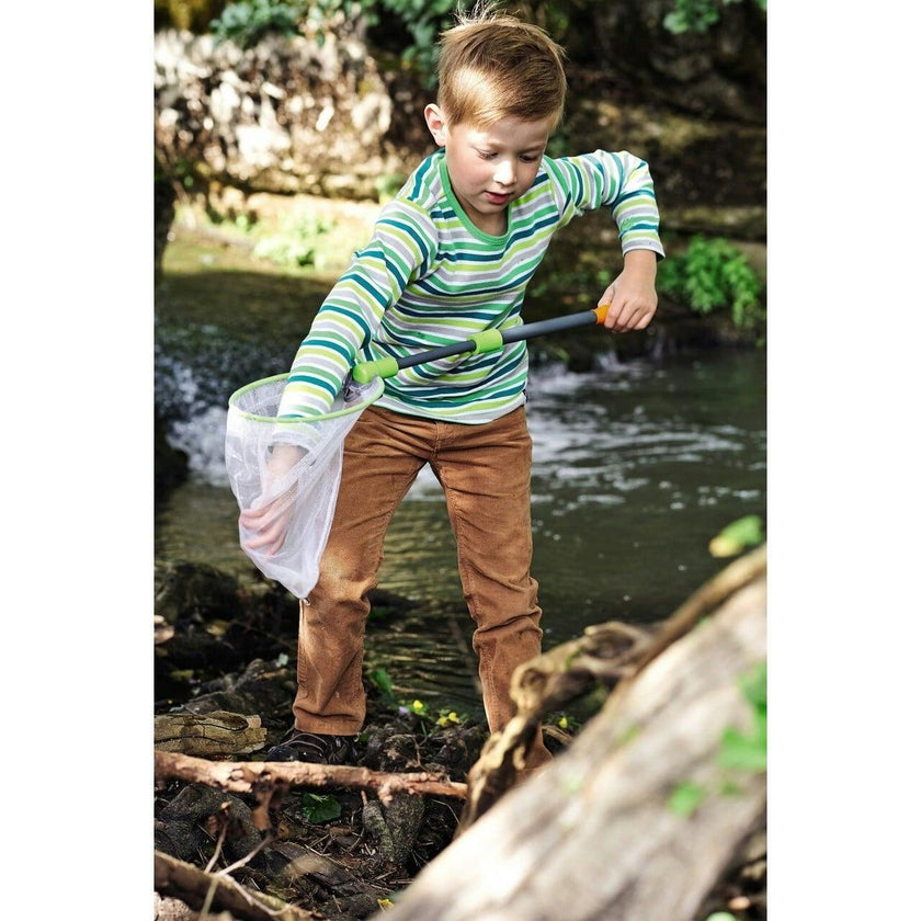 Terra Kids - Scoop Net with Sturdy Adjustable Handle - Great for Land & Water