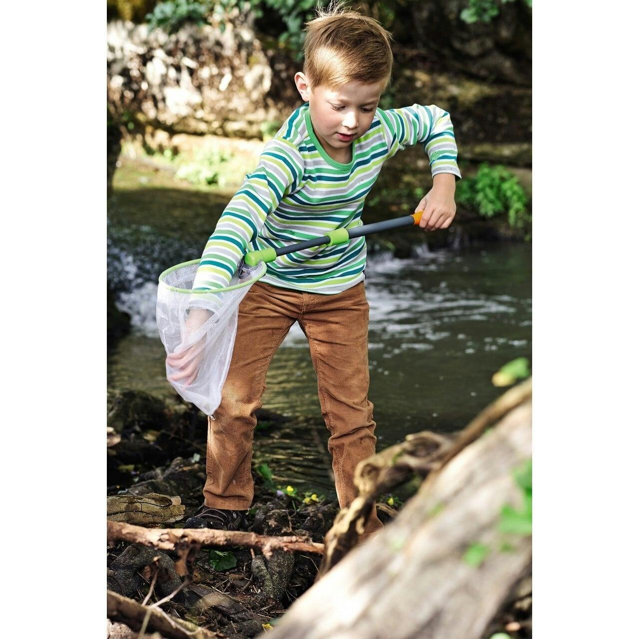 Terra Kids - Scoop Net with Sturdy Adjustable Handle - Great for Land & Water