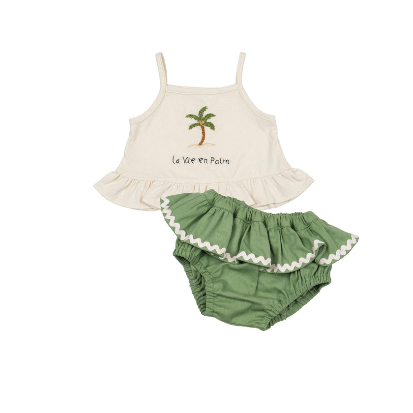 Ruffle Bloomer Set in La Vie en Palm