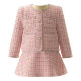 Pink Tweed Jacket and Skirt Set