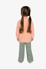 Tunic And Leggings Set Pale Pink And Green Floral Print