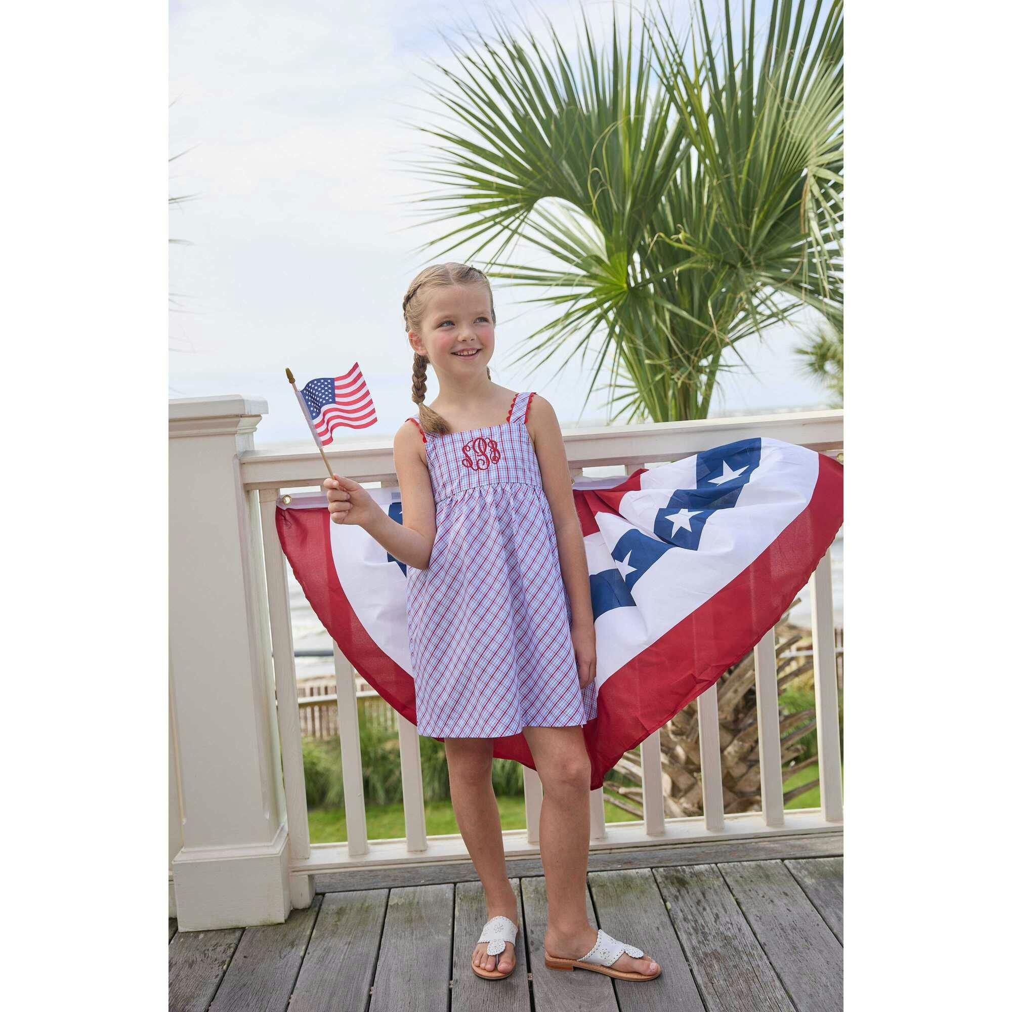 Evie Dress - Patriotic Plaid