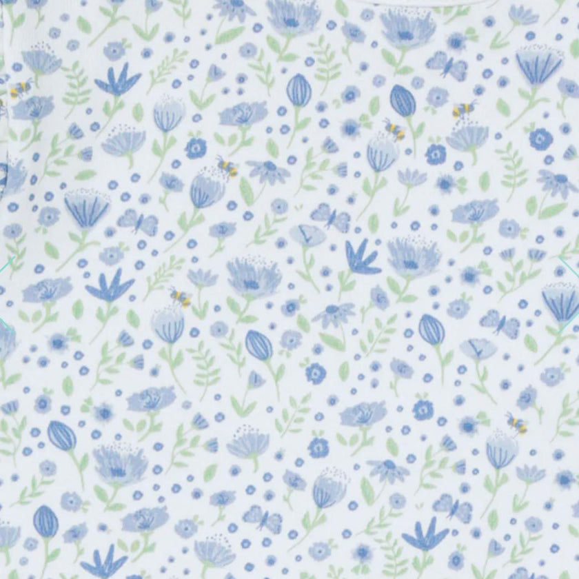 Blue Flowers Hooded Towel