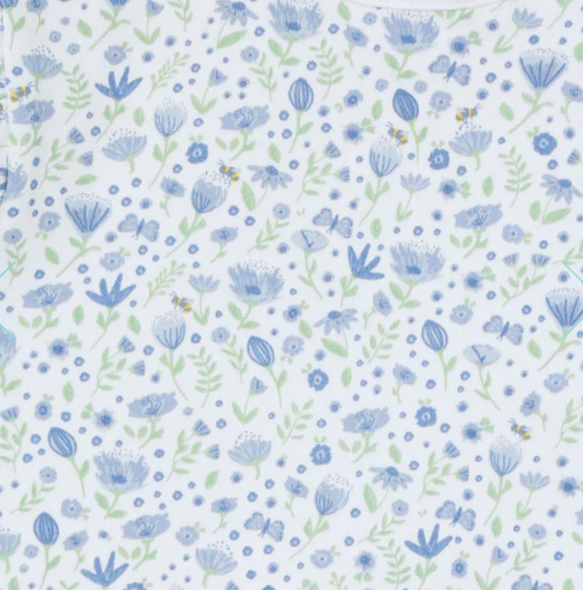 Blue Flowers Hooded Towel