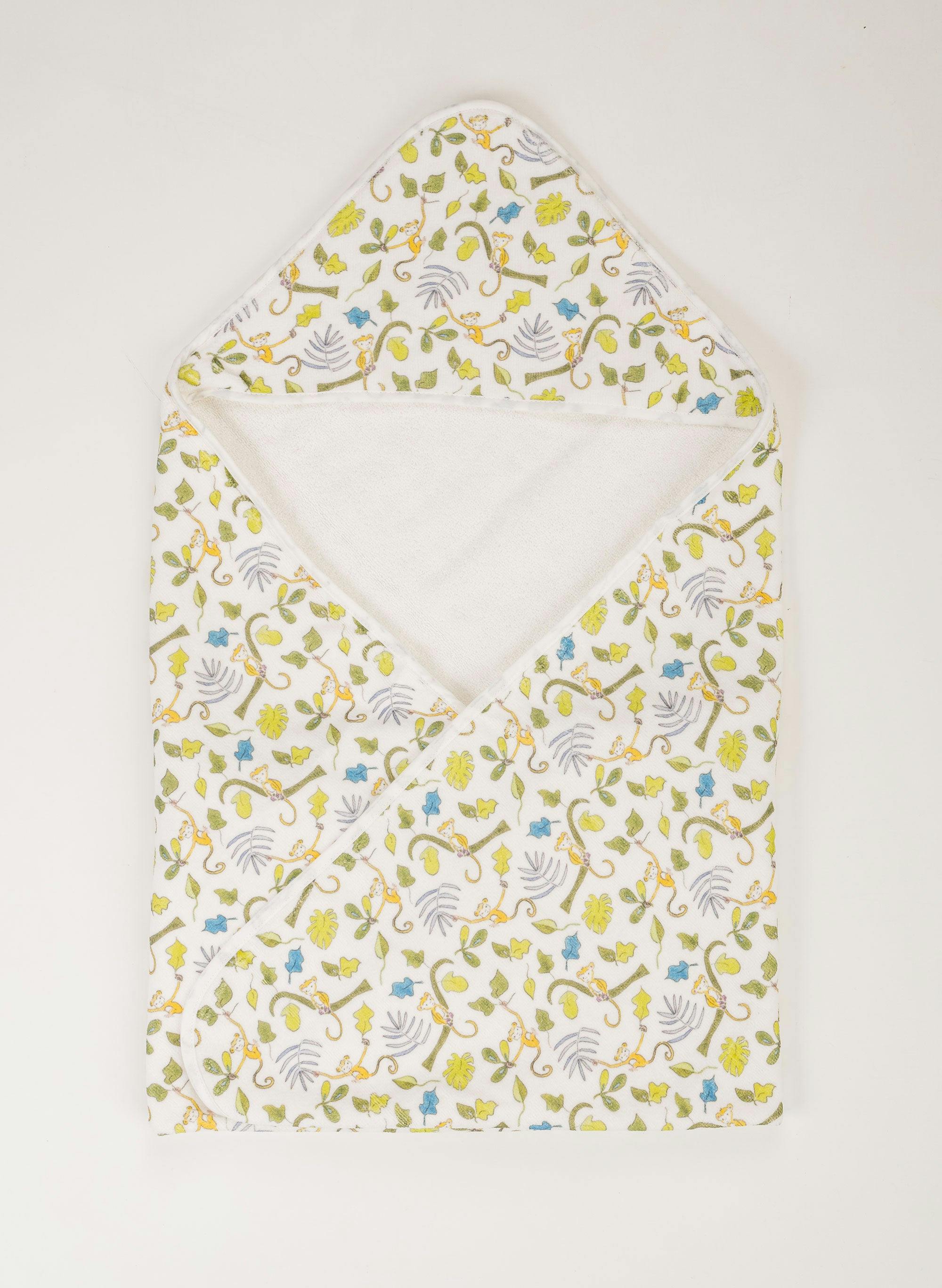 Hooded Bath Towel - Happy Monkey