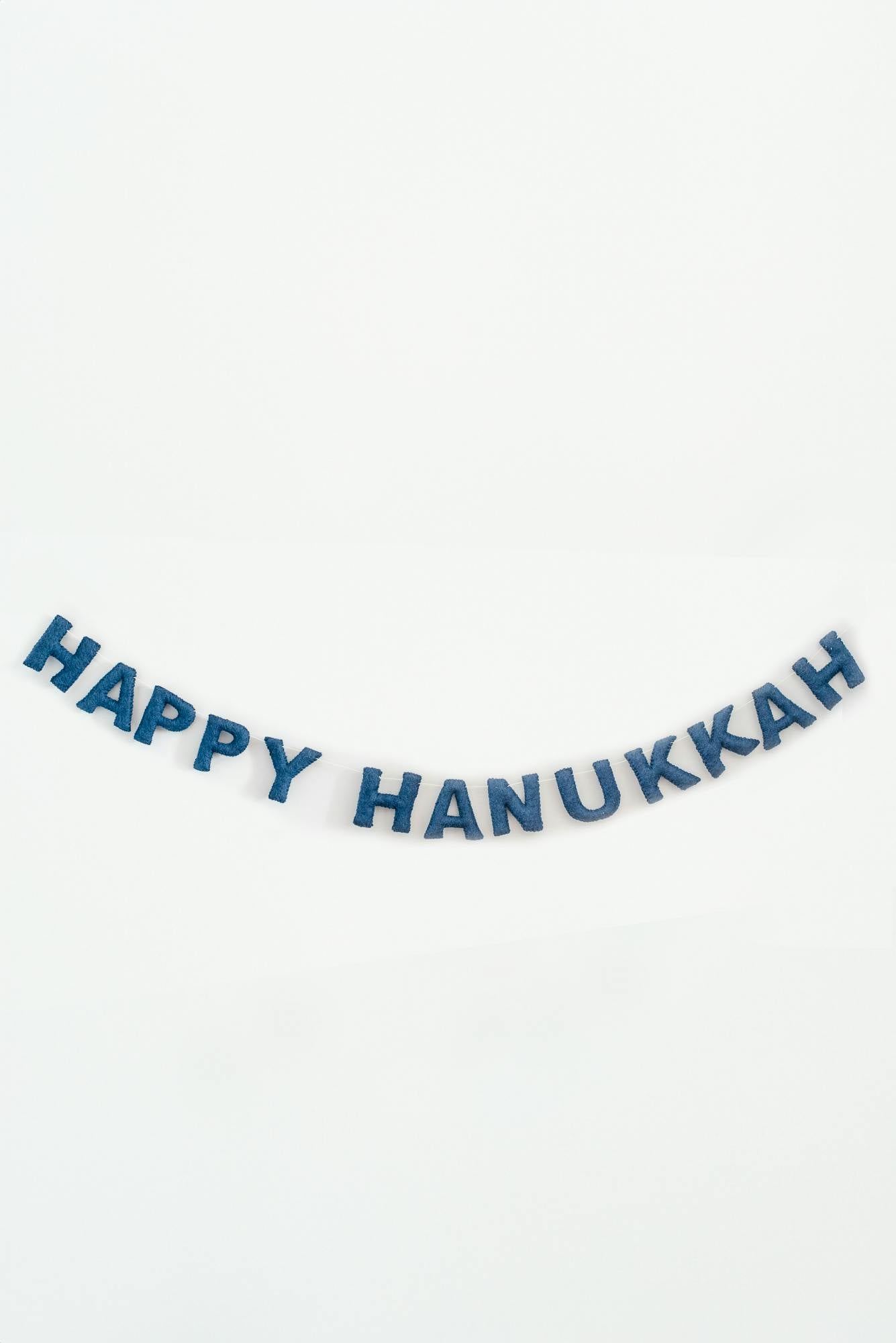 Happy Hanukkah Banner (Navy)