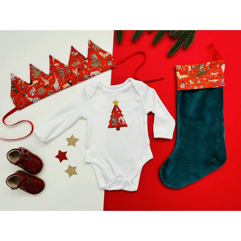 My Little Shop UK X Maisonette Exclusive Liberty Of London Baby'S First Christmas Gift Set, Red