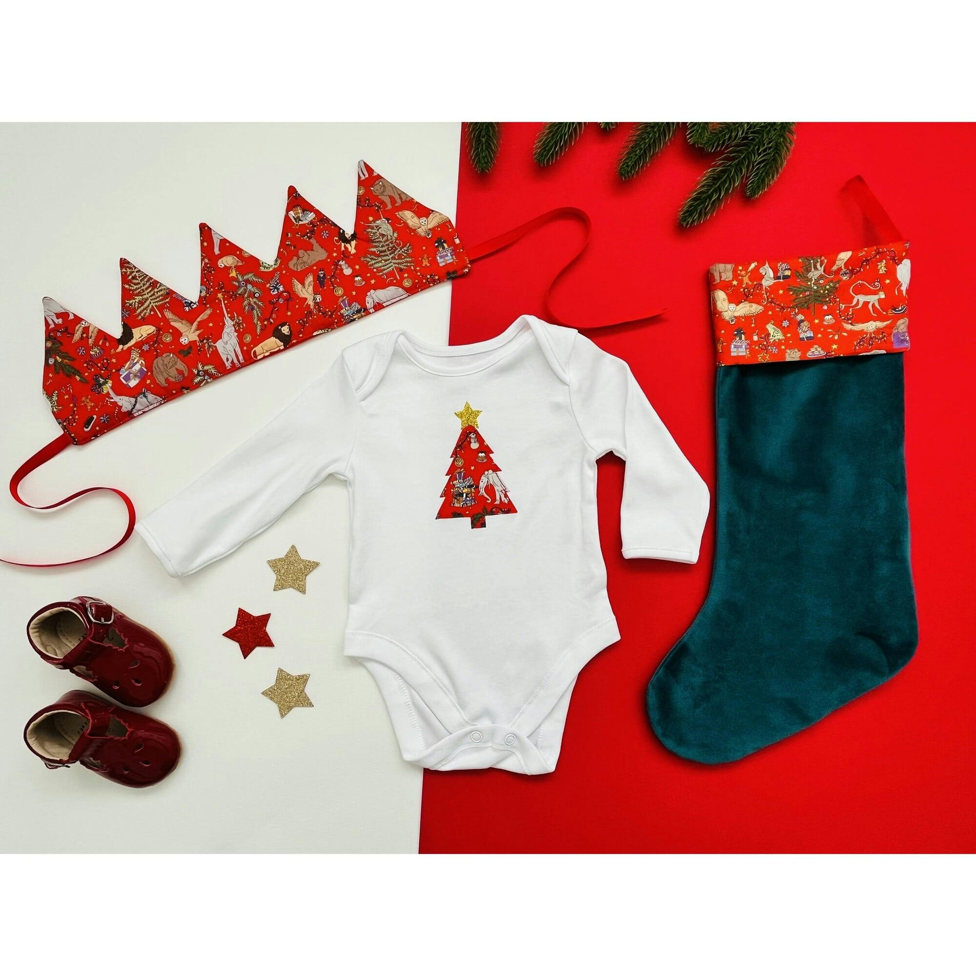 My Little Shop UK X Maisonette Exclusive Liberty Of London Baby'S First Christmas Gift Set, Red