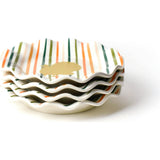 Turkey Stripes Ruffle Salad Plate