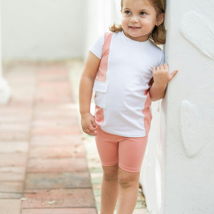 Colorblock Pocket Short Sleeves Tee