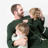 Pine Green Bamboo Kids Pajamas