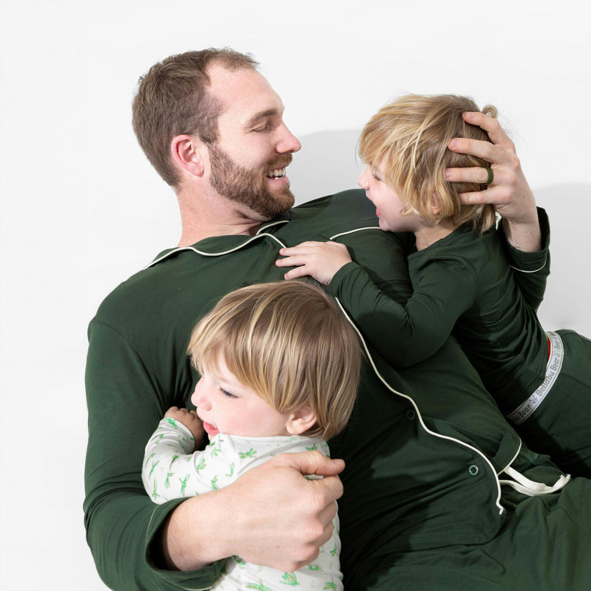 Pine Green Bamboo Kids Pajamas