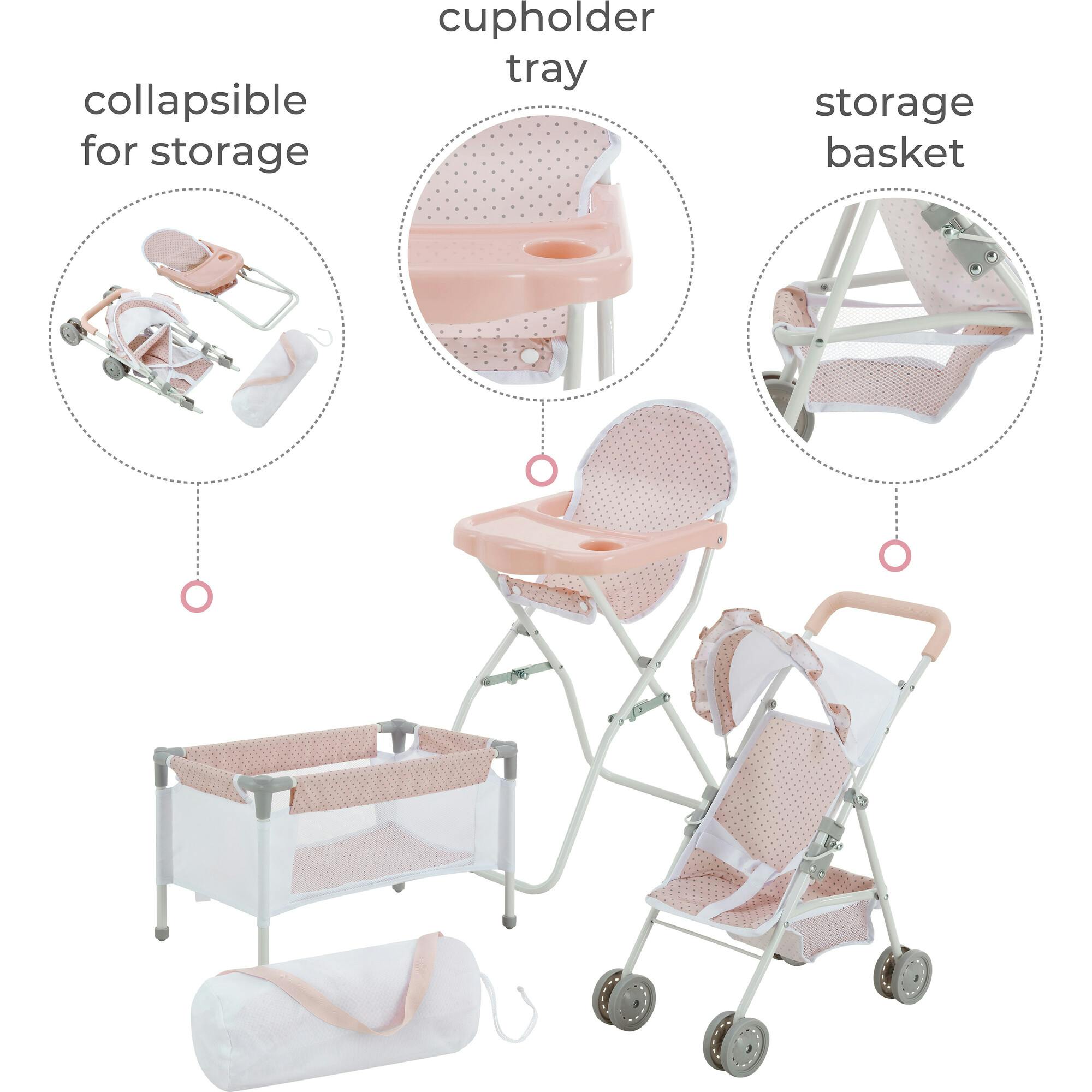 Olivia's Little World Baby Doll 3pc Nursery Set