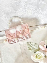 Velvet Fur Bow Purse