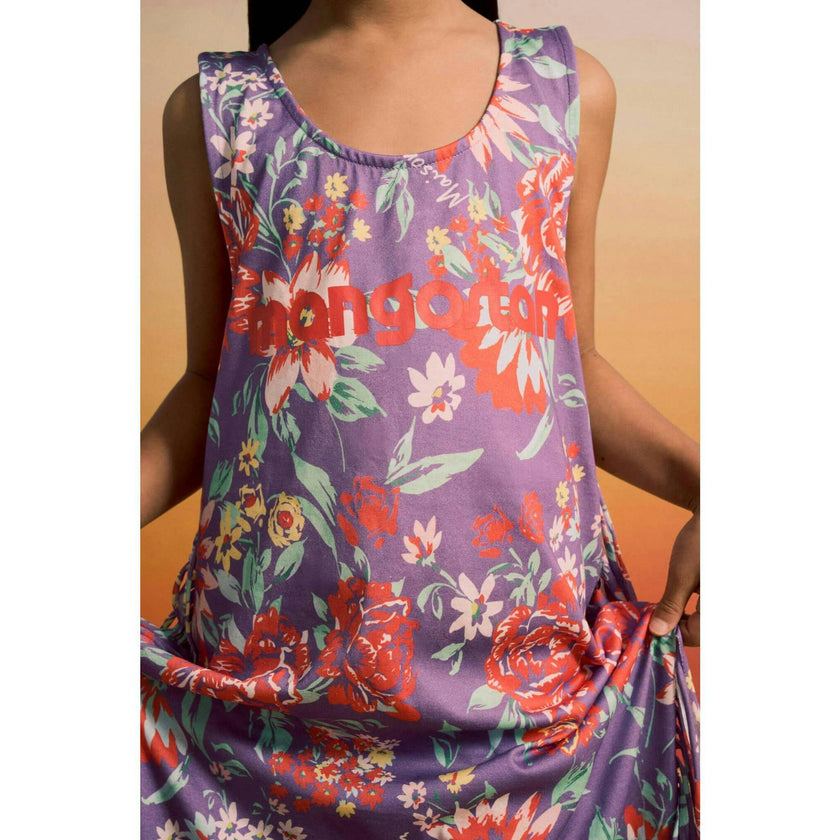 BEVERLY FRINGE DRESS DEEP PURPLE