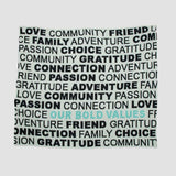 Custom Personalized Sustainable Knit Throw Blanket - Bold Values