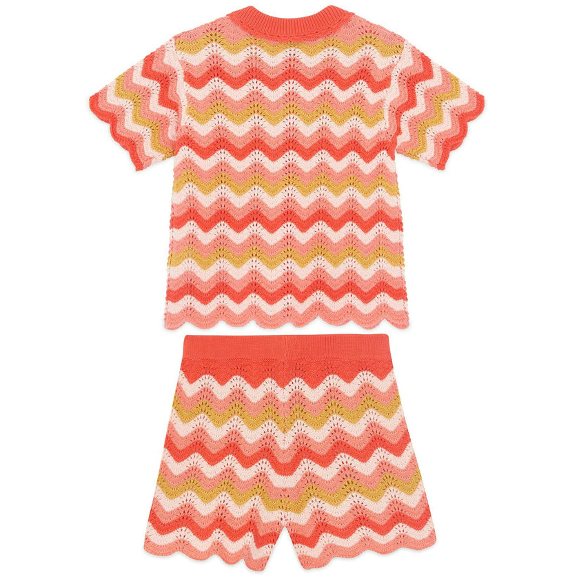 BONTON Ninon Knit Shorts Set - Rose Amor