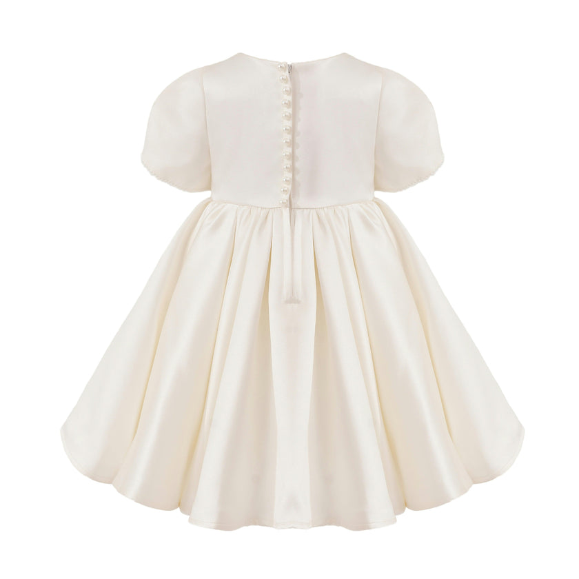 Ivory Suncrestia Pearl-Accented Occasion Dress