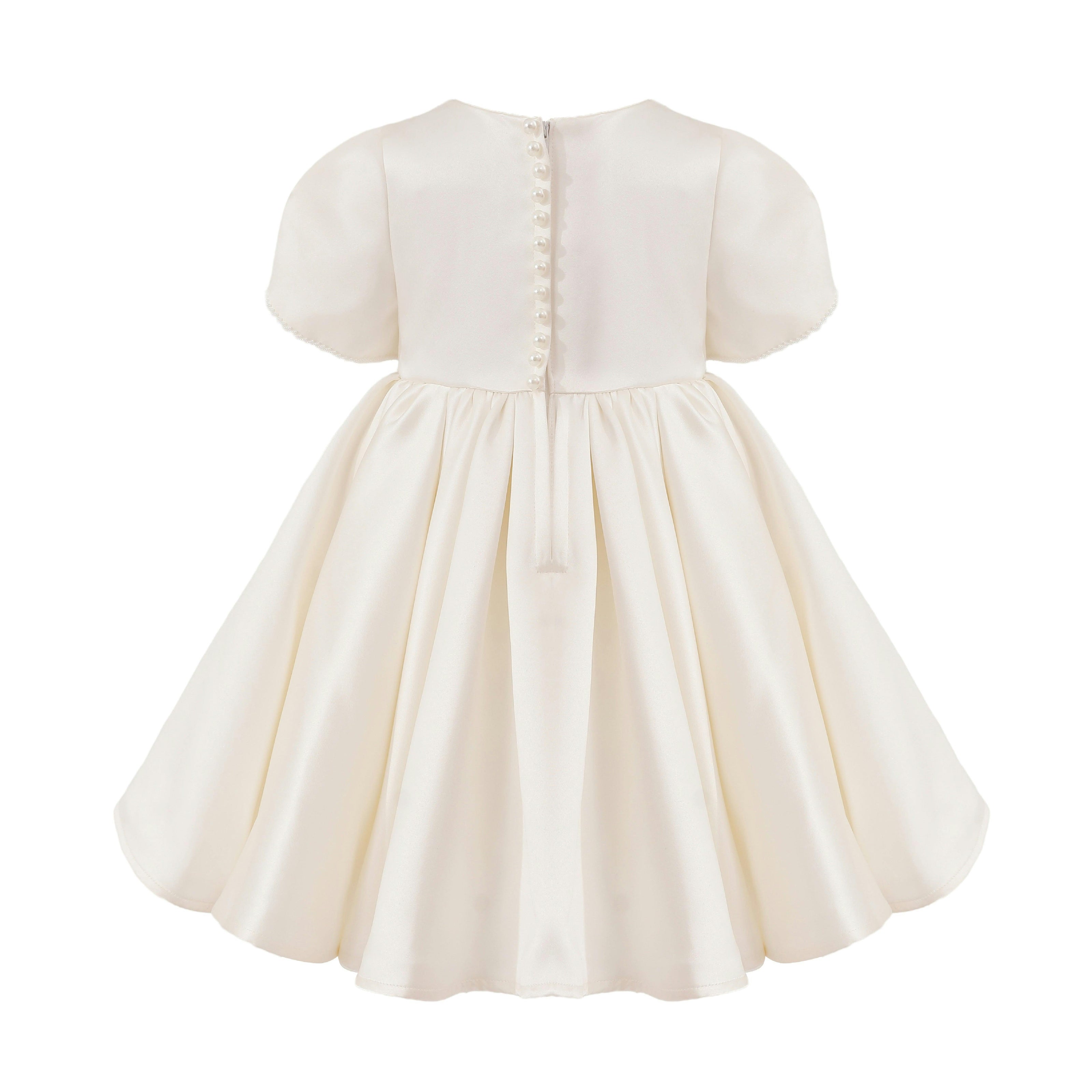 Ivory Suncrestia Pearl-Accented Occasion Dress