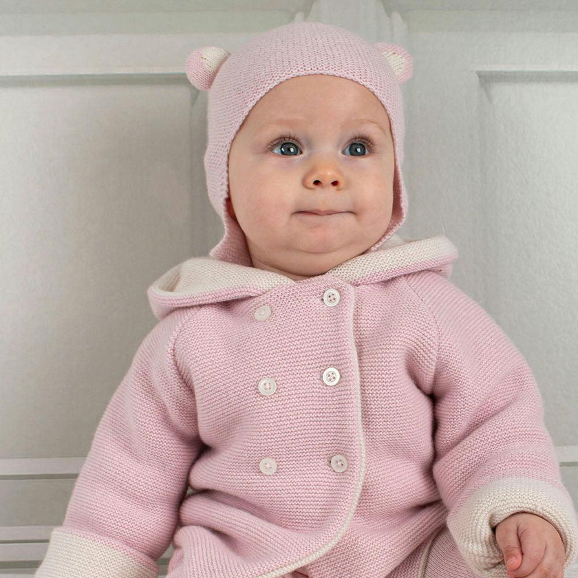 Baby Teddy Coat in Pale Pink