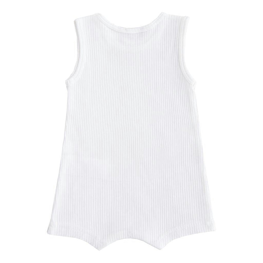 White Sleeveless Modal Shortie