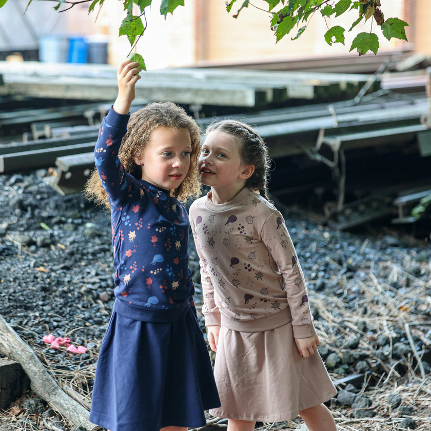 Girls Super Bubble Ribbed Crew Neck Sweater Top