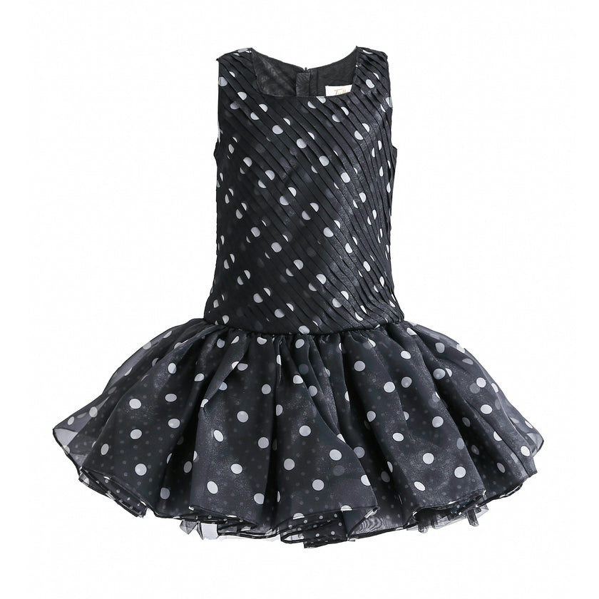 Black Calivra Polka Dot Dress